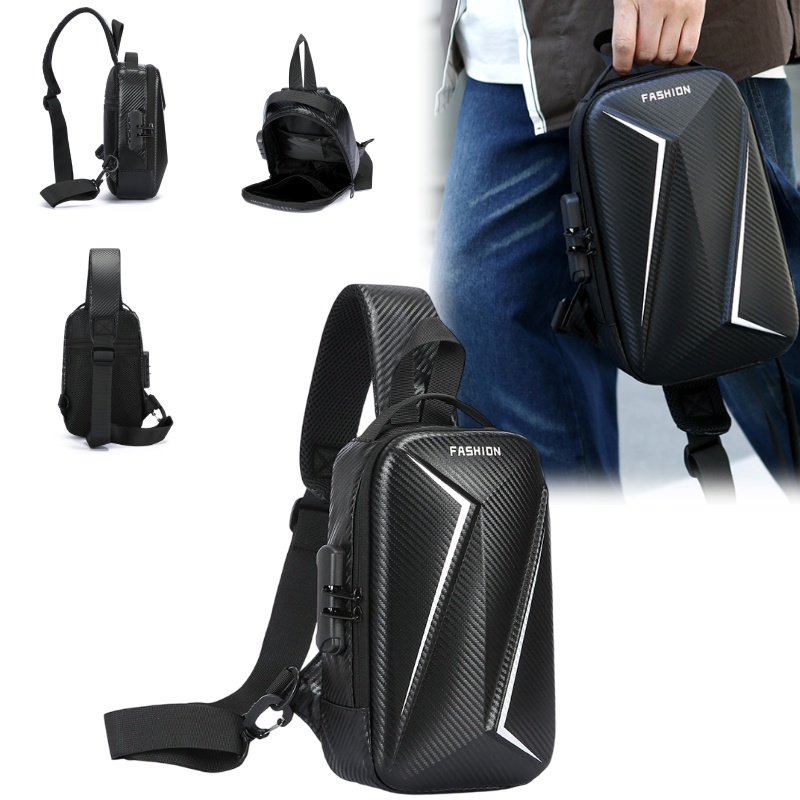 Men Accessories Box - Tas Selempang Pria dengan Kunci Pengaman