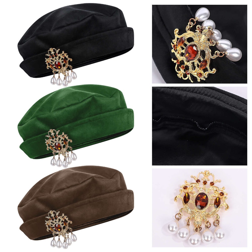 Men Accessories Hat - Topi Baret Tudor Abad Pertengahan Pria,