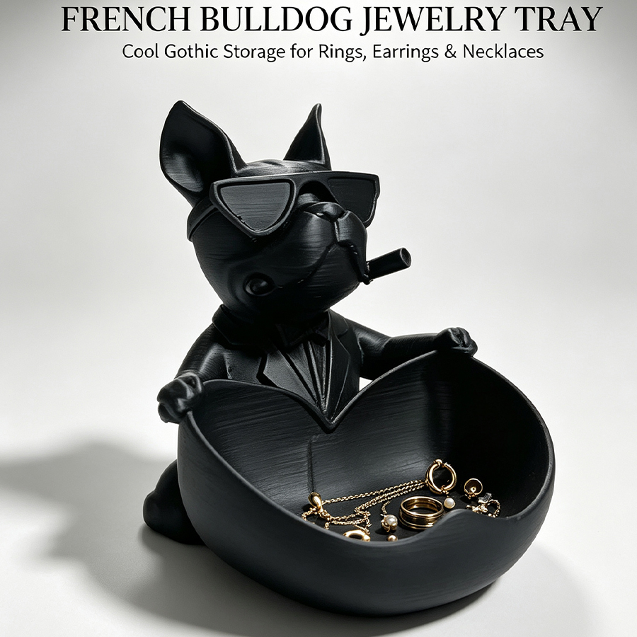 Men'S Accessories Tray - Tempat Penyimpanan Kunci French Bulldog yang