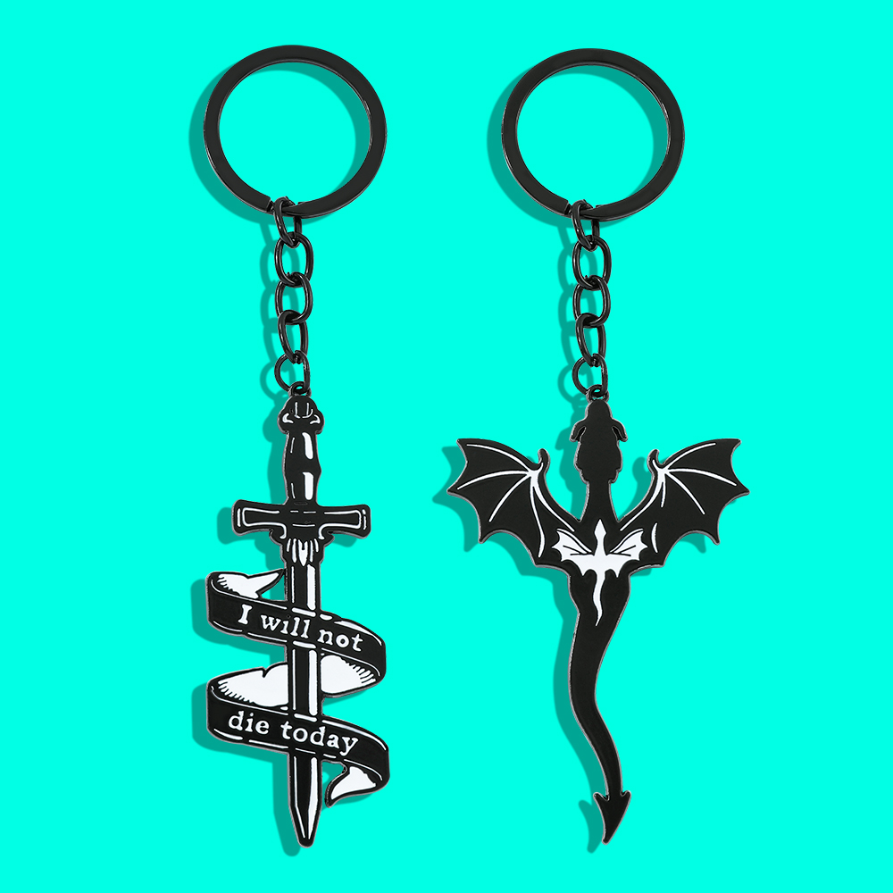 Men'S Accessories Jewelry - Gantungan Kunci Naga Hitam Sayap Keempat