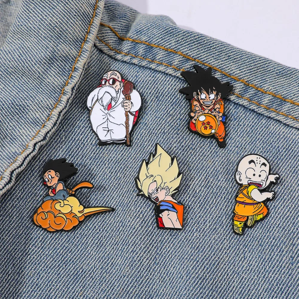 Lapel Pin Enamel - 5 Pcs Bros Anime Klasik Populer