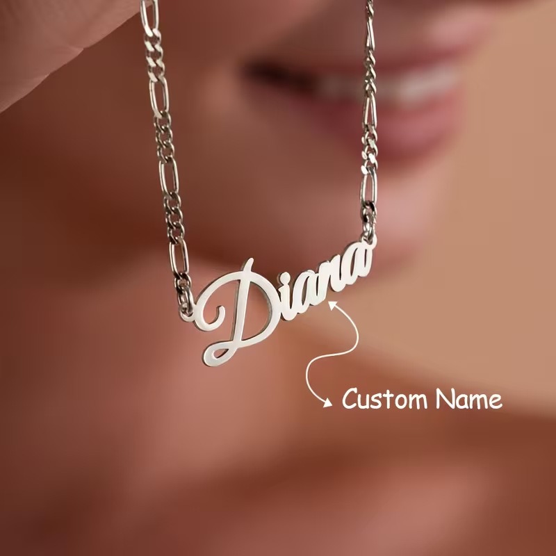 Men Accessories Gift Box - Kalung Rantai Figaro Custom Nama Pribadi