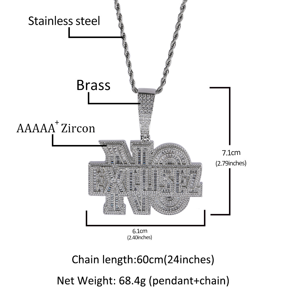 Men Accessories Singapore - Kalung Hip-hop Alfabet Desain Niche untuk
