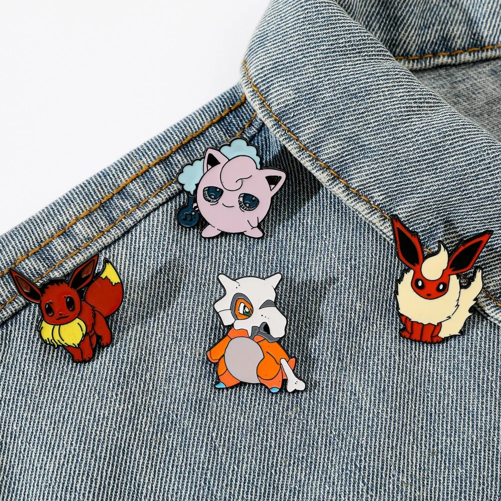 Lapel Pin Enamel - 4 Buah Bros Kartun Karakter Flareon