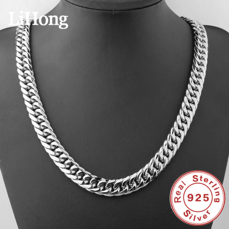 Men Accessories Singapore - Kalung Rantai Kuba Perak Sterling 925