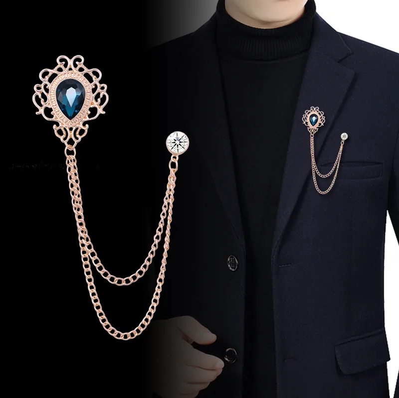 Pin Kerah Kristal Berlian Imit - Men'S Accessories Jewelry ulasan dan harga