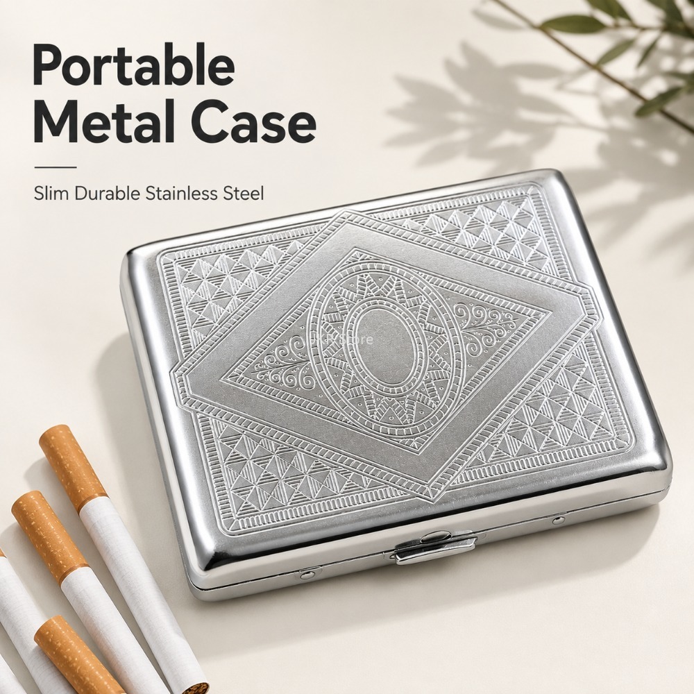 Kotak Rokok Stainless Steel Be - Men Accessories Box ulasan dan harga