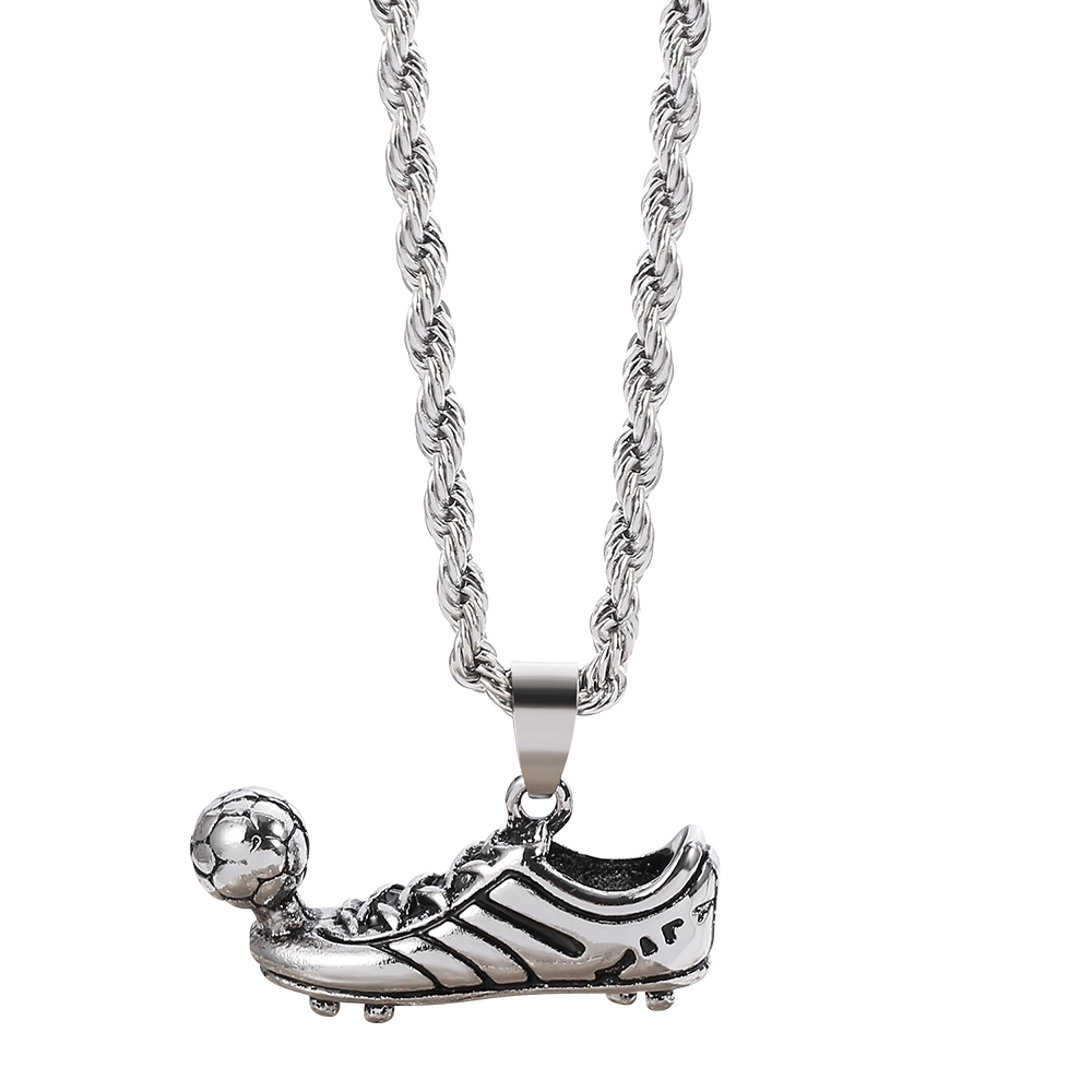 Kalung liontin sepatu sepak bo - Men Accessories Singapore ulasan dan harga