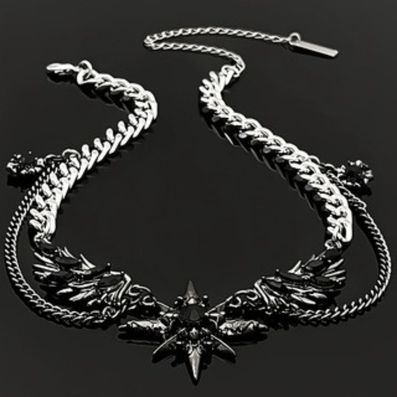 Kalung Sayap Bintang Berduri G - Men Accessories Singapore ulasan dan harga