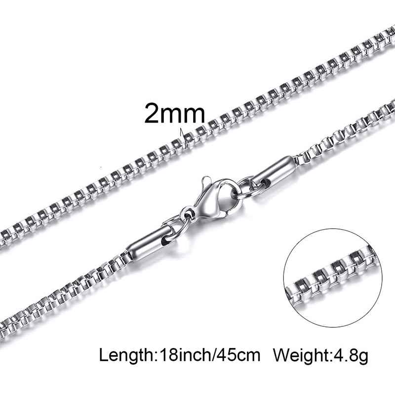 Kalung Rantai Kotak Tipis Pria - Men Accessories Gift Box ulasan dan harga