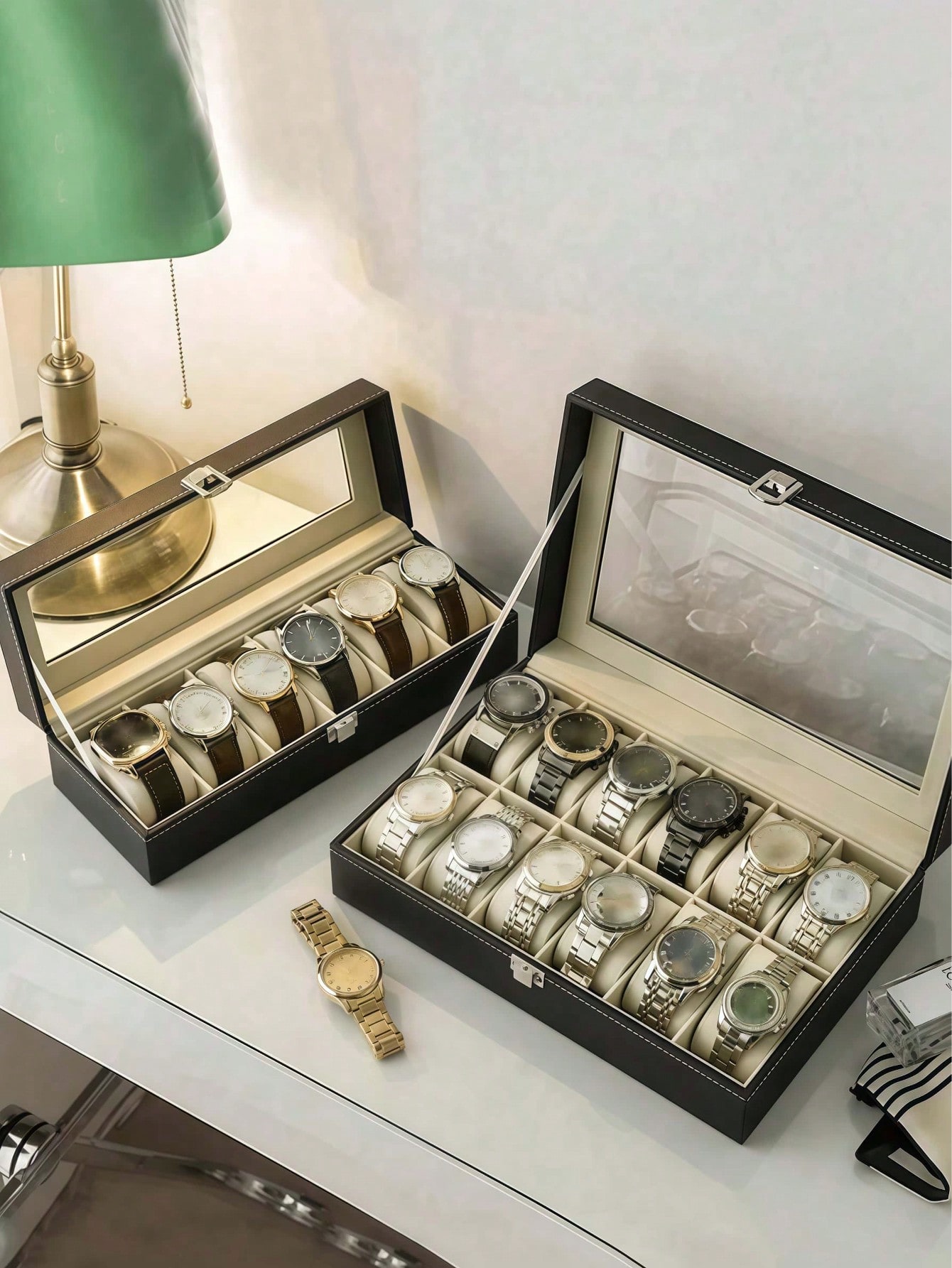 Kotak Jam Tangan Kulit dengan  - Men Accessories Box ulasan dan harga