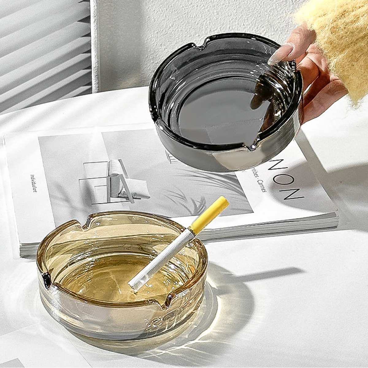 Asbak Kaca Transparan, Asbak C - Men'S Accessories Tray ulasan dan harga