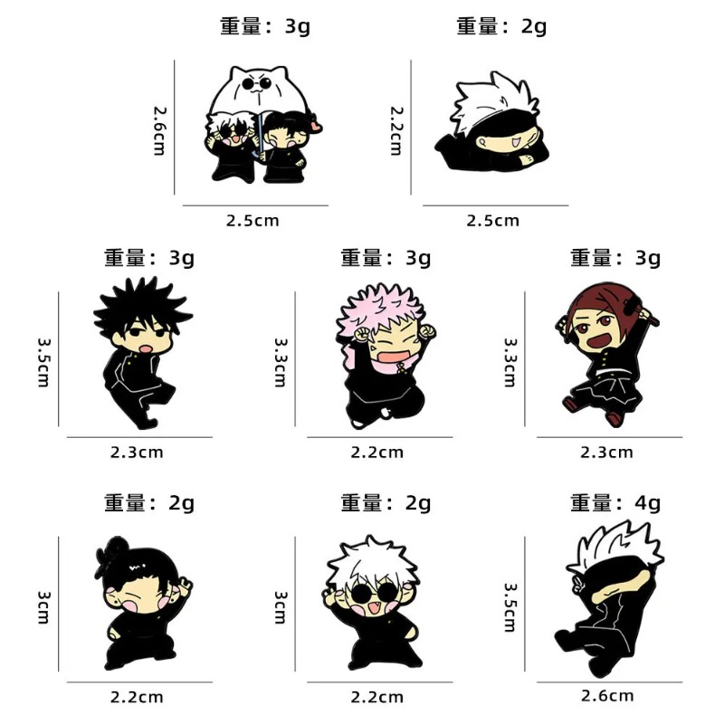 8pcs Set Pin Enamel Anime Itad - Lapel Pin Enamel ulasan dan harga