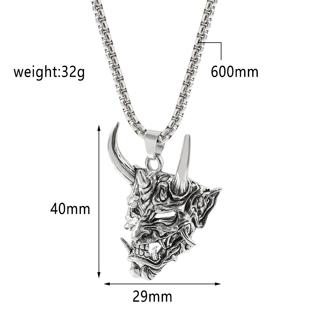 Kalung Liontin Topeng Hantu Ta - Men Accessories Silver ulasan dan harga
