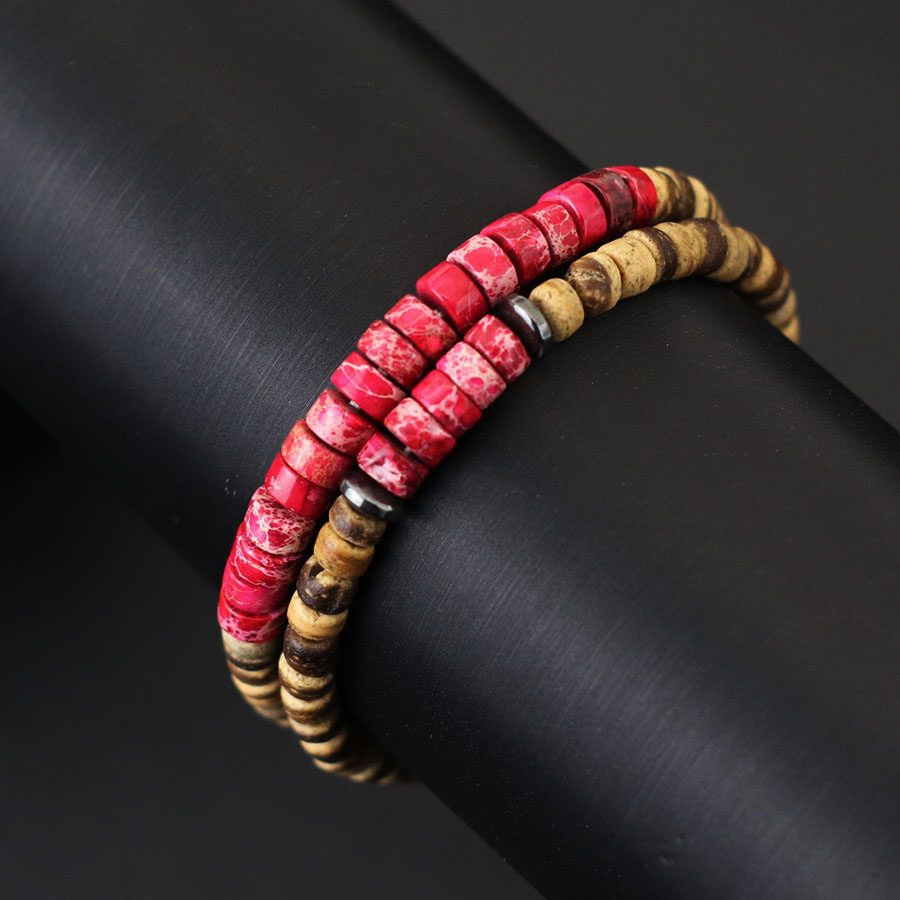 2 Buah Set Gelang Manik-manik  - Men'S Yoga Accessories ulasan dan harga