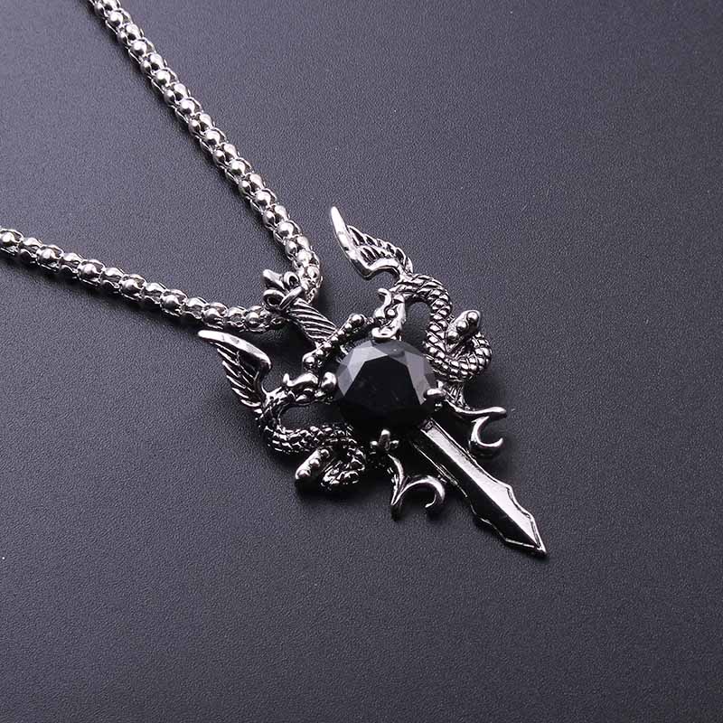 Kalung Salib Permata Hitam Nag - Men'S Accessories Jewelry ulasan dan harga